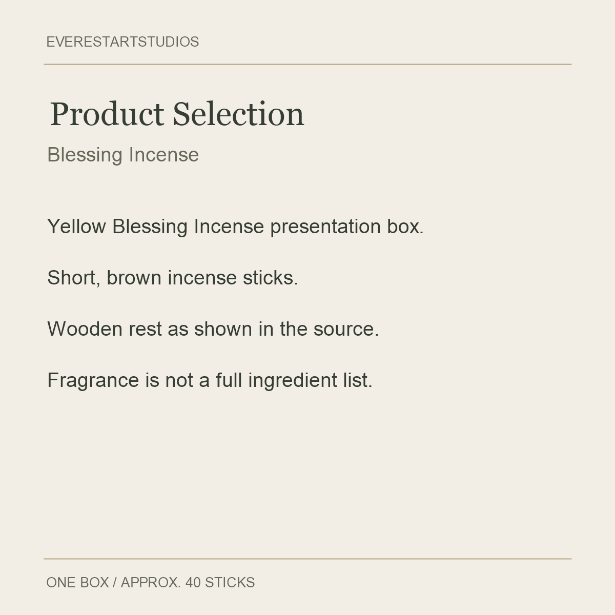 Blessing Incense — Gift Box with Wooden Rest — Product Selection