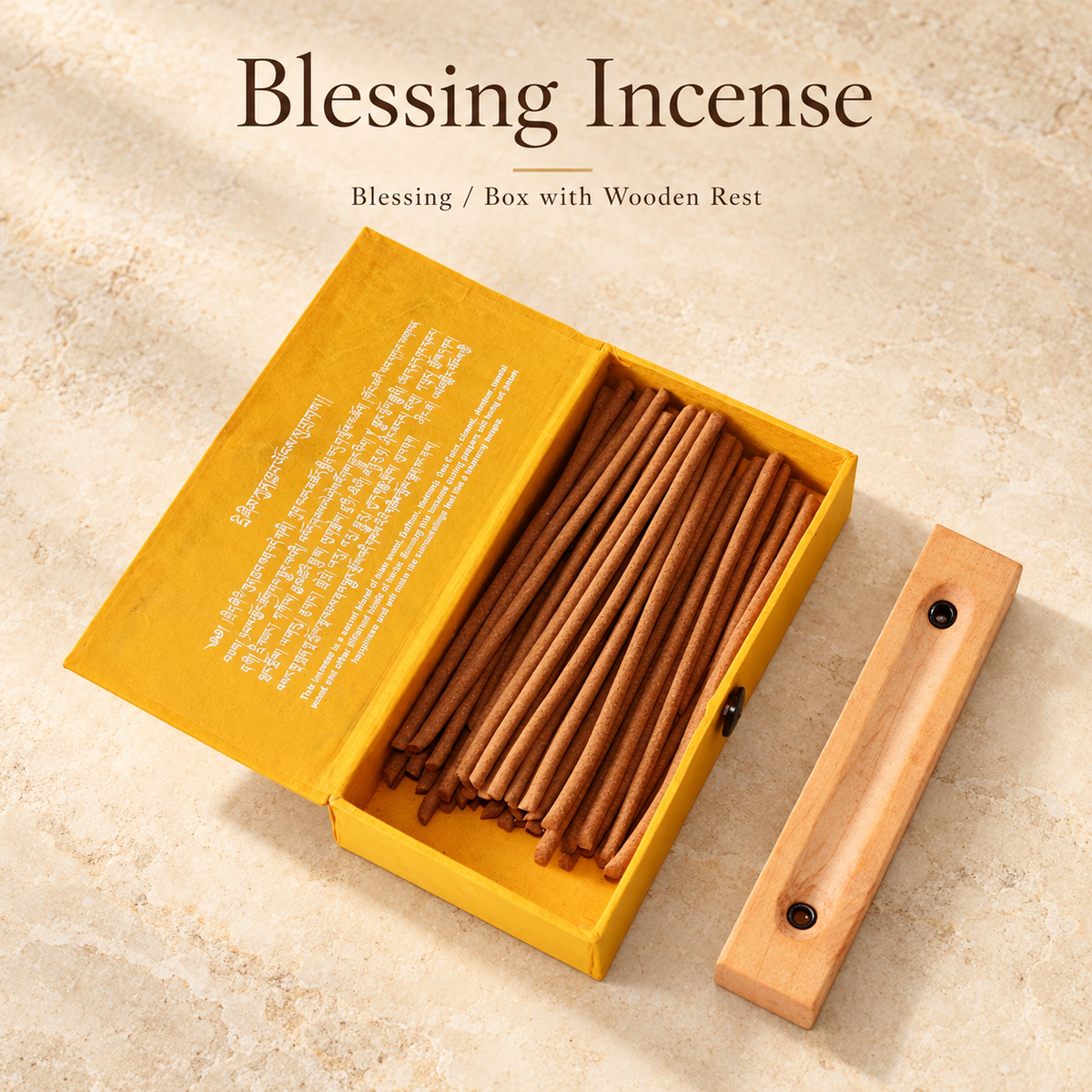 Blessing Incense — Gift Box with Wooden Rest — Blessing / Box with Wooden Rest