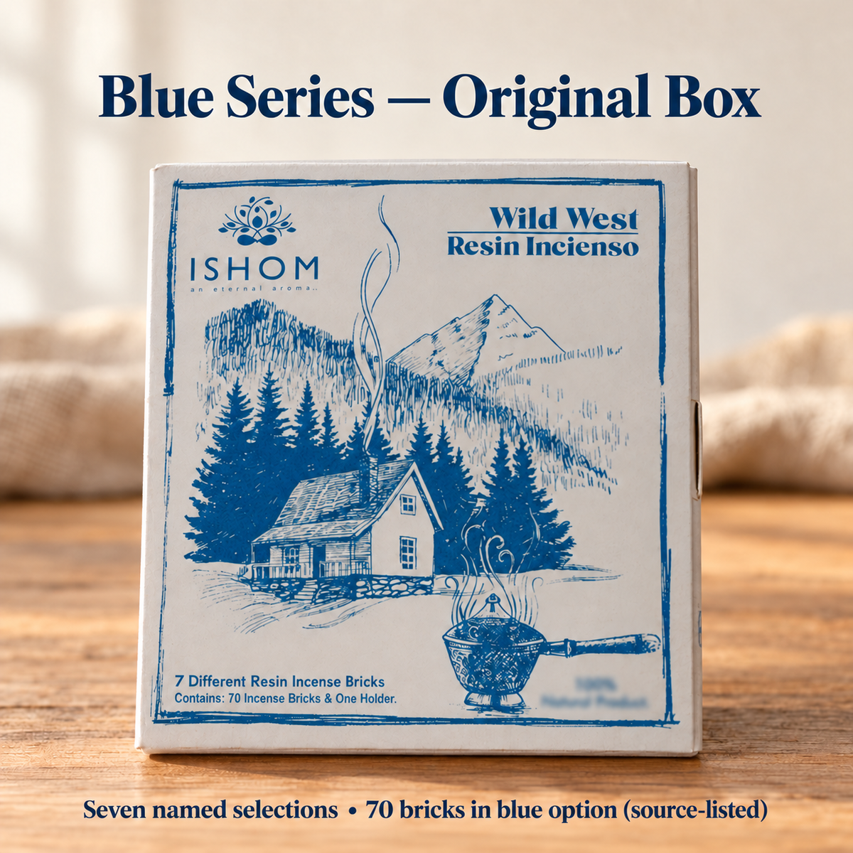 ISHOM Incense Brick Sets — Blue & Green Series, 70 or 140 Bricks | product-04