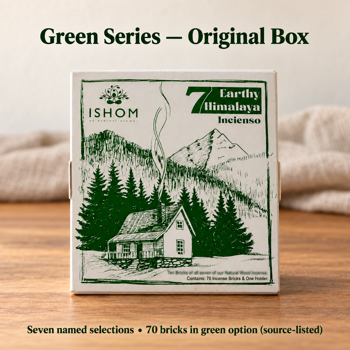 ISHOM Incense Brick Sets — Blue & Green Series, 70 or 140 Bricks | product-05