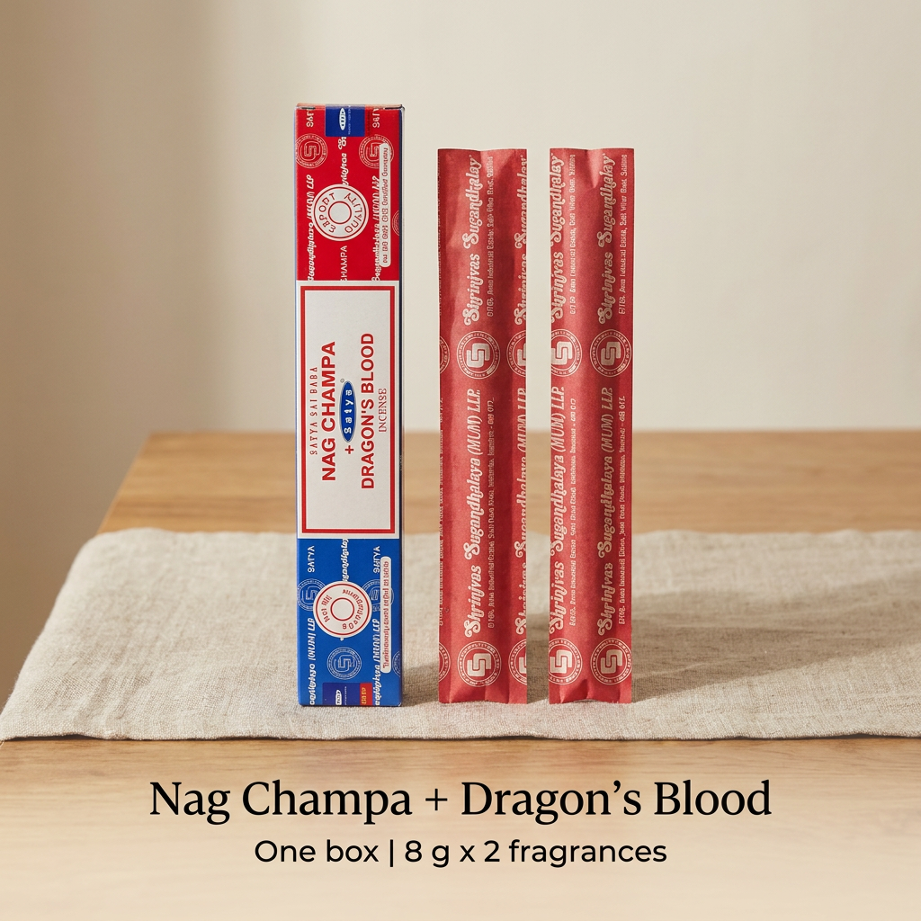 Nag Champa + Dragon's Blood dual-fragrance 16 g box
