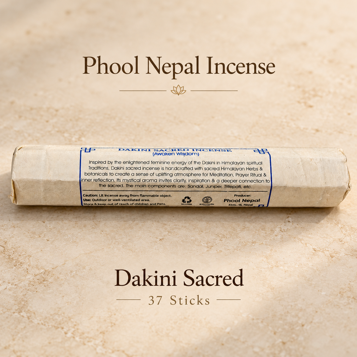 Phool Nepal Incense — Six Wrapped Selections — Dakini Sacred / 37 Sticks