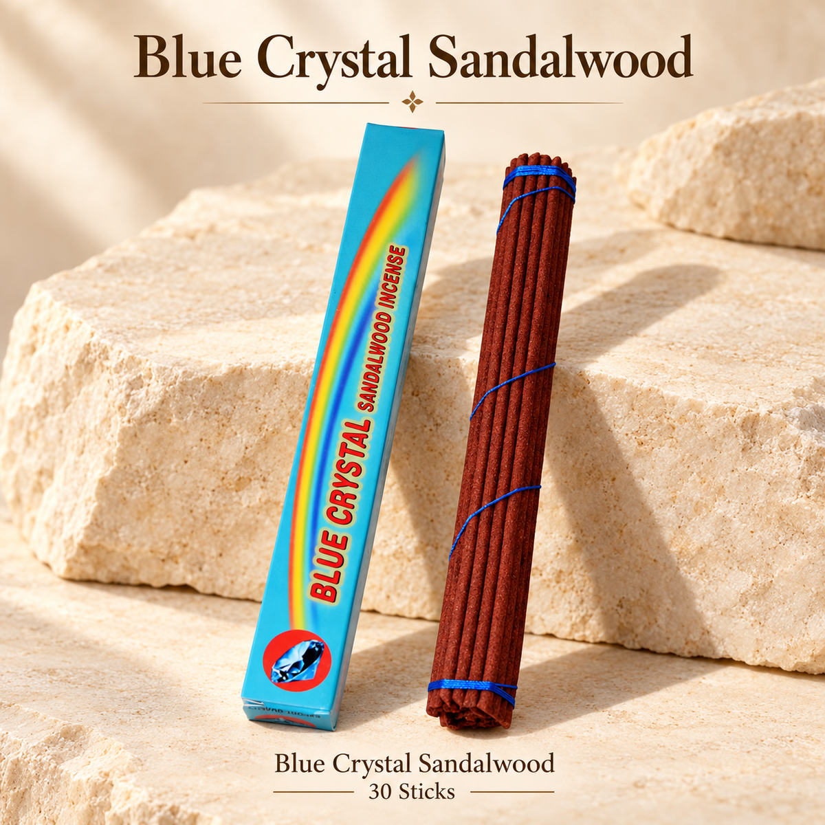 Blue Crystal Sandalwood Incense — 30 Sticks — Blue Crystal Sandalwood / 30 Sticks