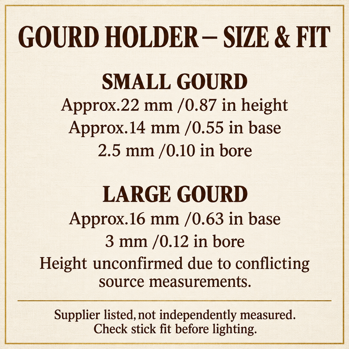 Gourd holder size and fit | English information guide