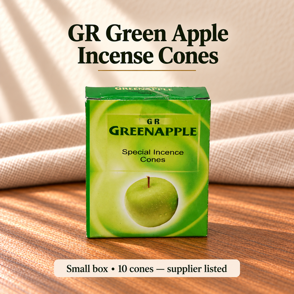 GR Green Apple — Small box • 10 cones — supplier listed