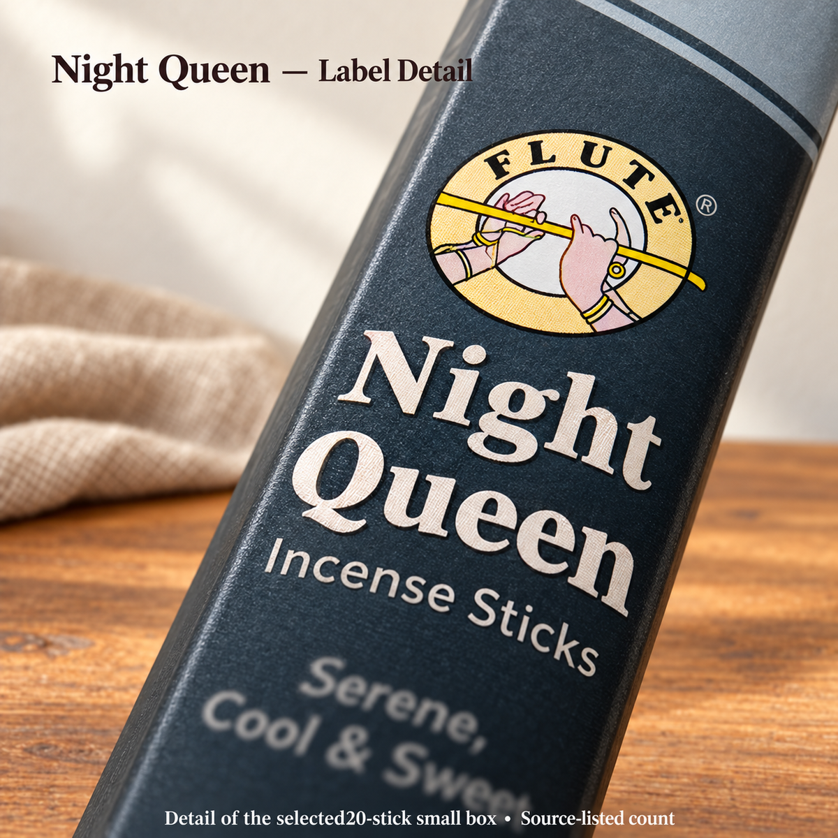 Flute Night Queen Incense — Small Box, 20 Sticks | product-03