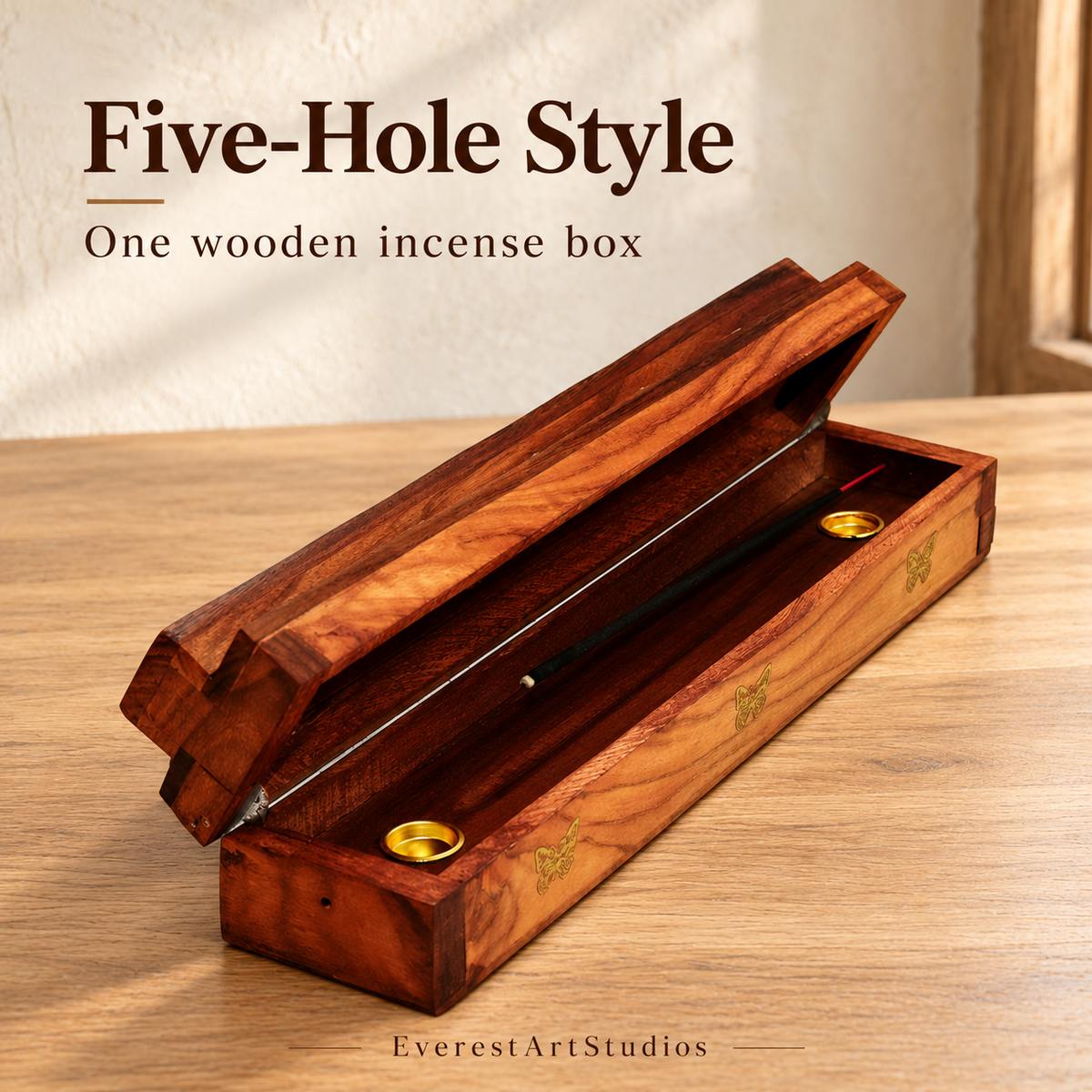 Wooden Incense Boxes — Two Designs — variant-01
