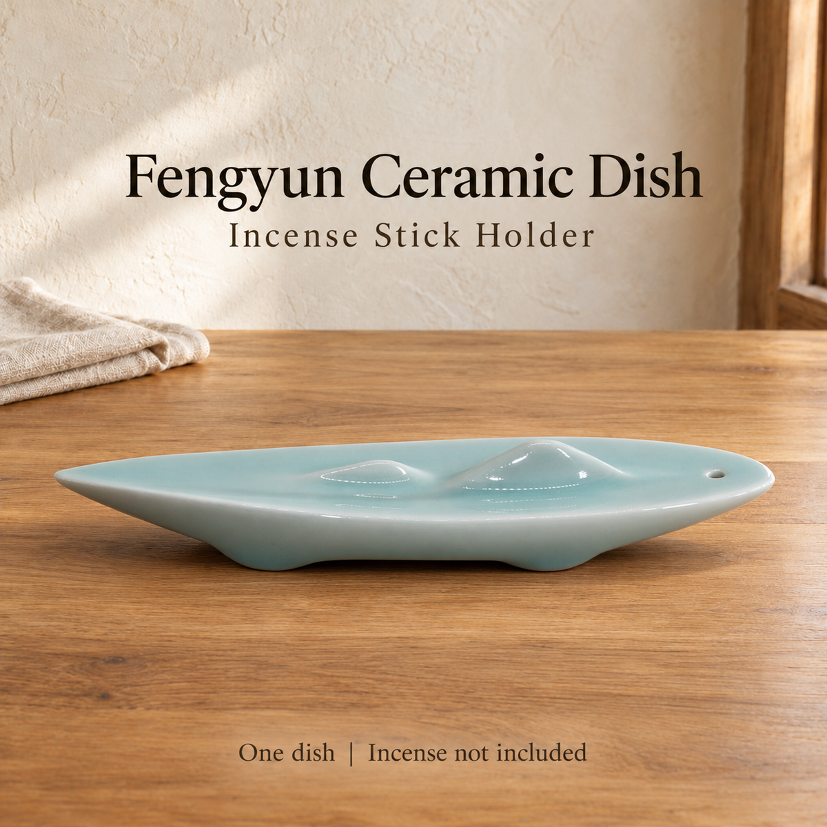 Fengyun Ceramic Dish — One dish | Incense not included