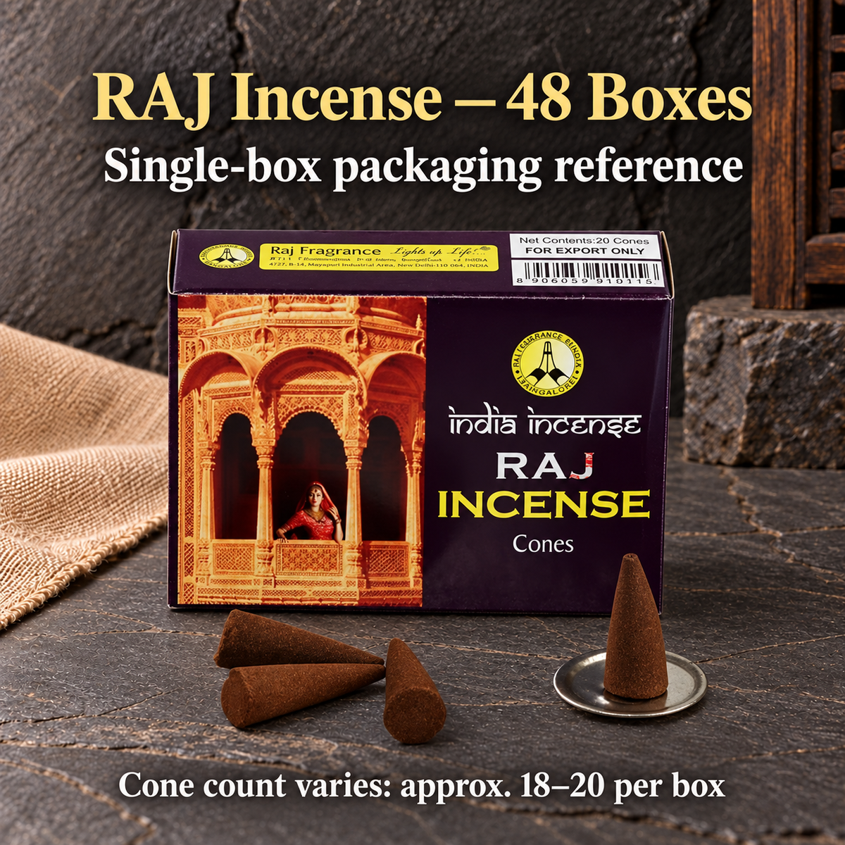 TB576698159914-04 | RAJ Incense — 48 Boxes