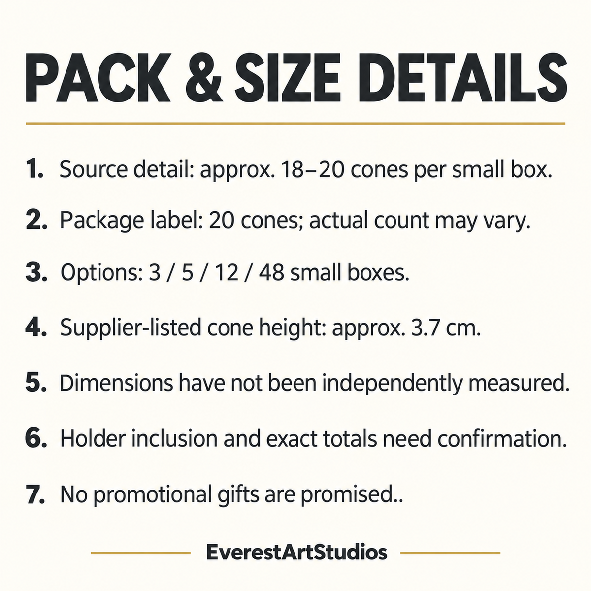 PACK & SIZE DETAILS