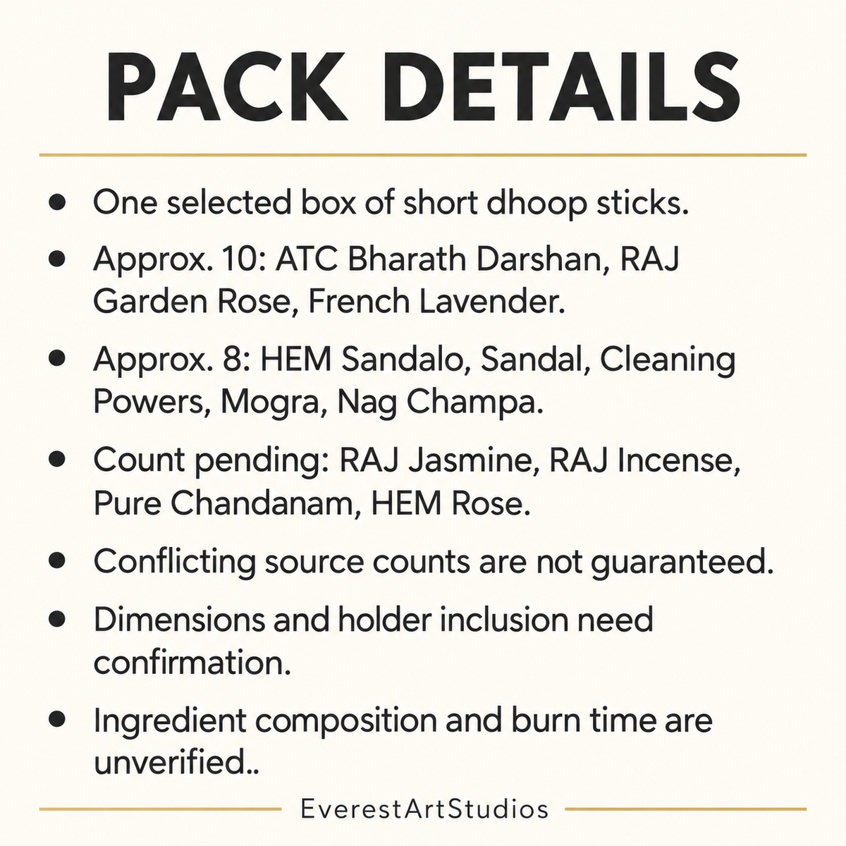 PACK DETAILS
