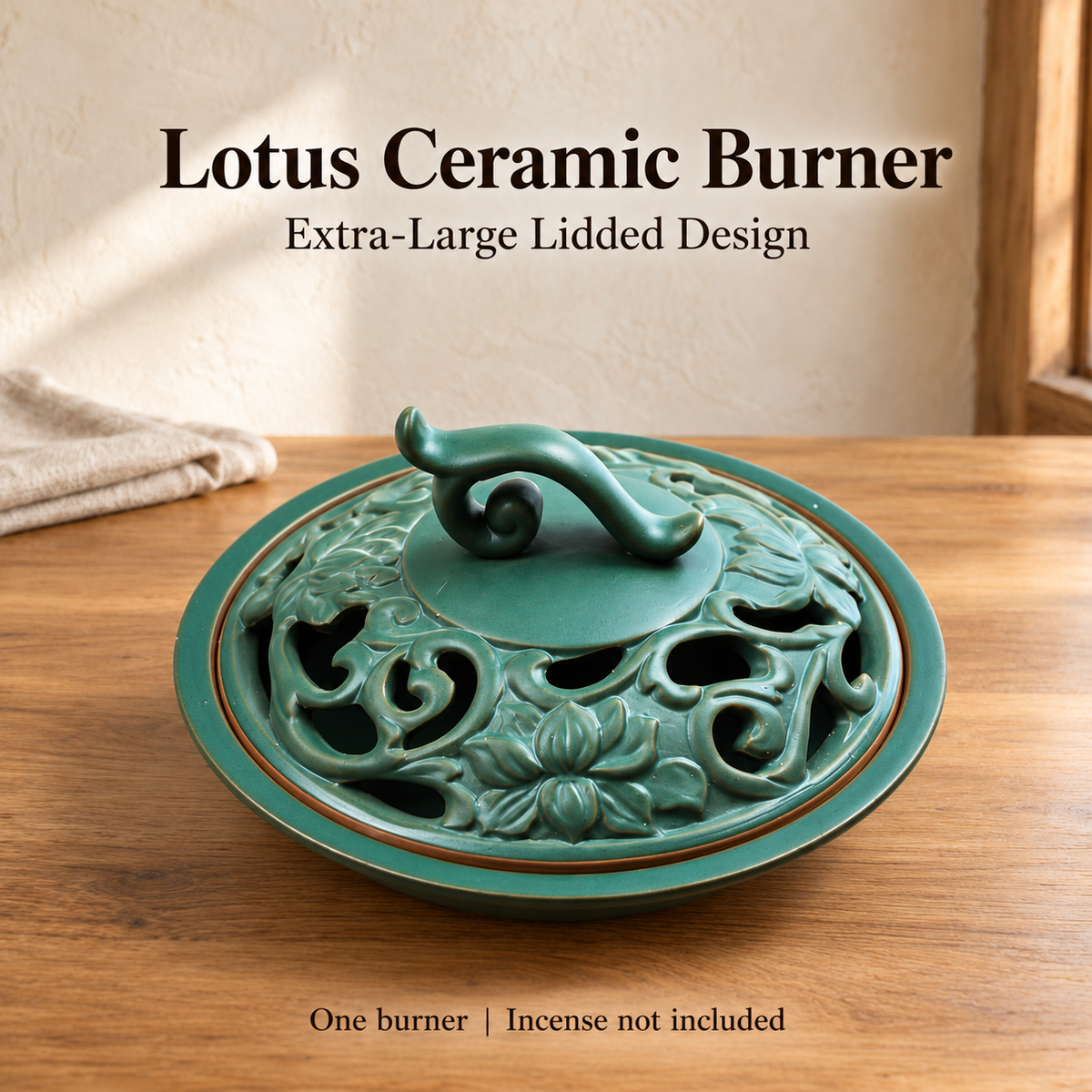 Lotus Ceramic Burner — One burner | Incense not included