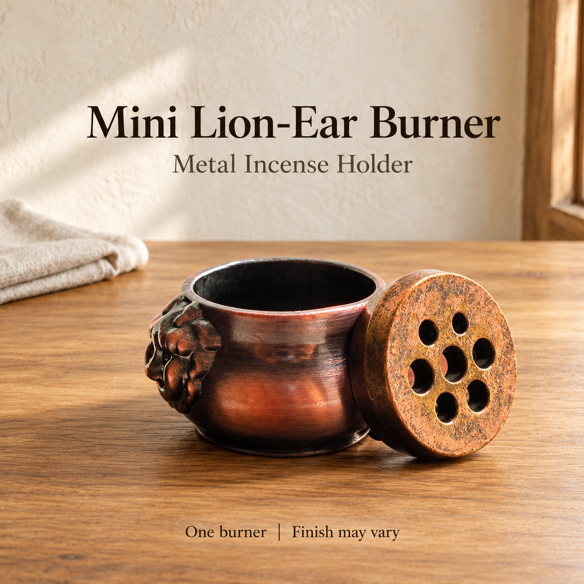 Mini Lion-Ear Burner — One burner | Finish may vary