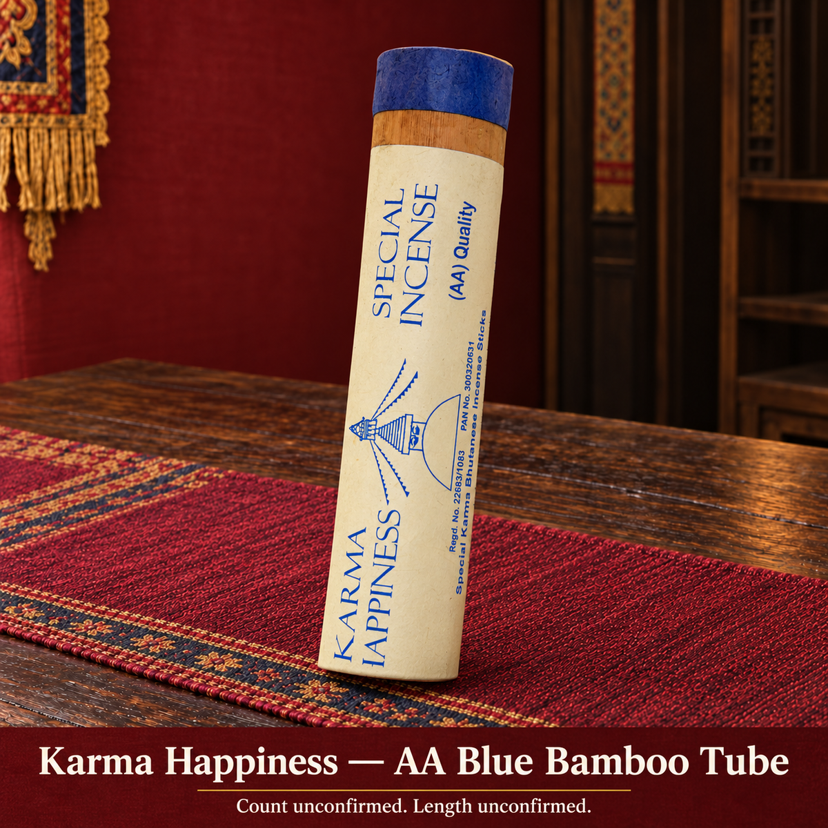 Karma Happiness — AA Blue Bamboo Tube