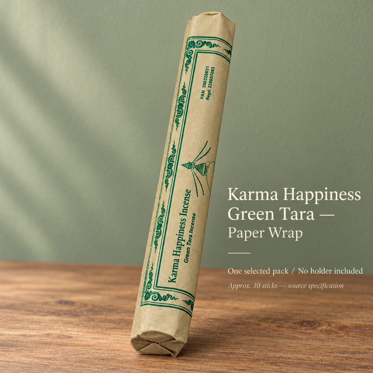 Karma Happiness Green Tara — Paper Wrap — one pack