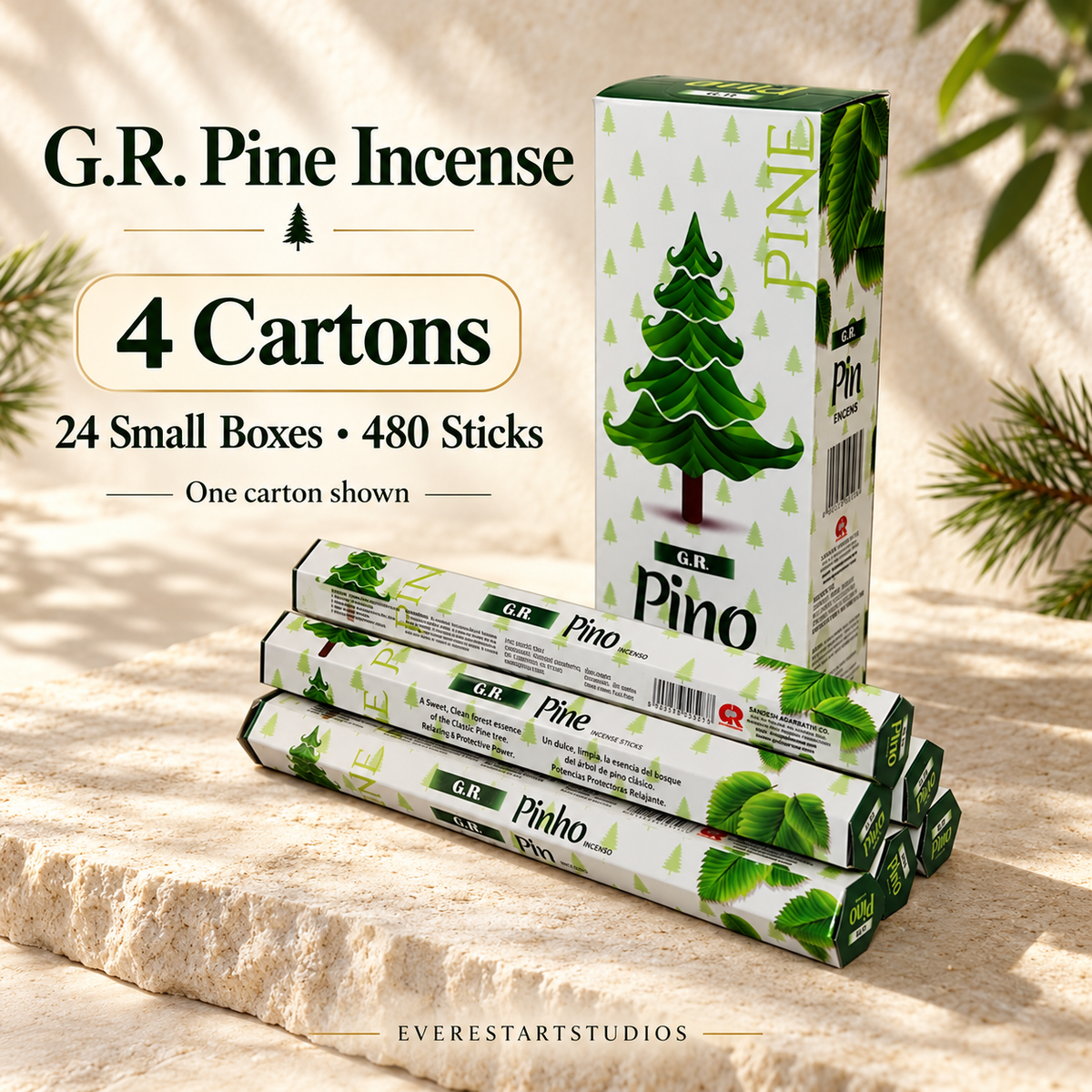 G.R.Pine selectedpack:4 Cartons;onecartonshown