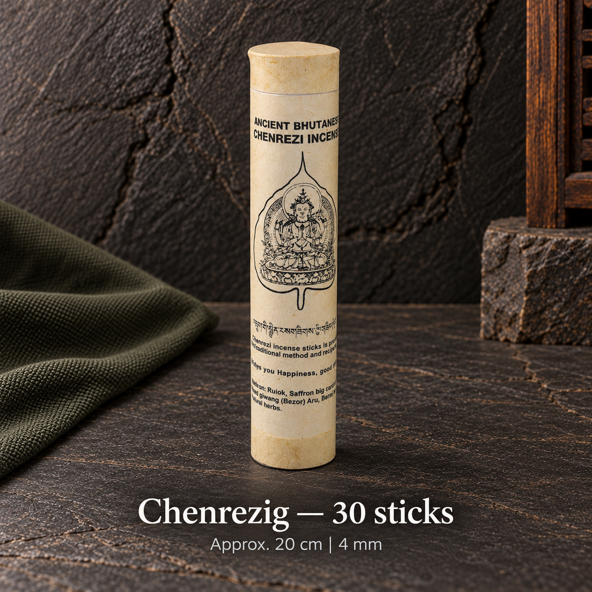 TB615741162409-02 | Chenrezig — 30 sticks | approx. 20 cm / 4 mm