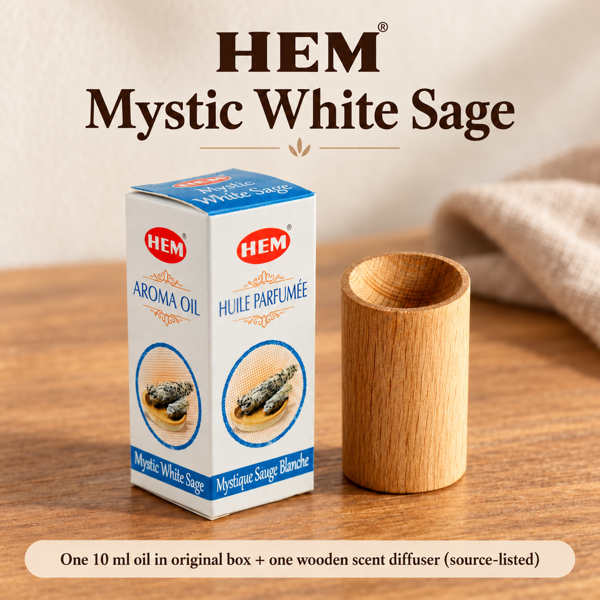 10 ml Scent Oil with Wooden Diffuser — Nine Selections | variant-12