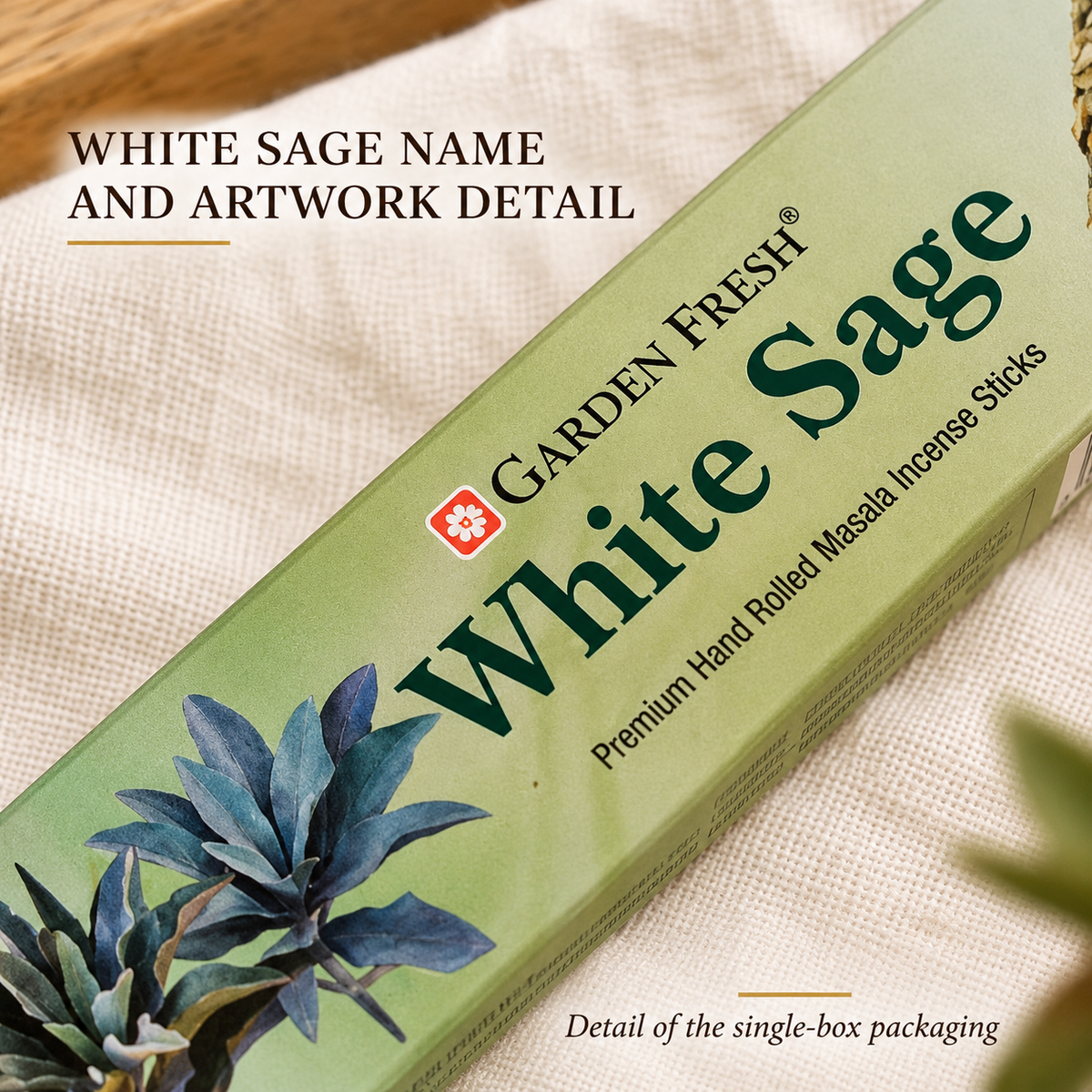 White Sage carton name detail