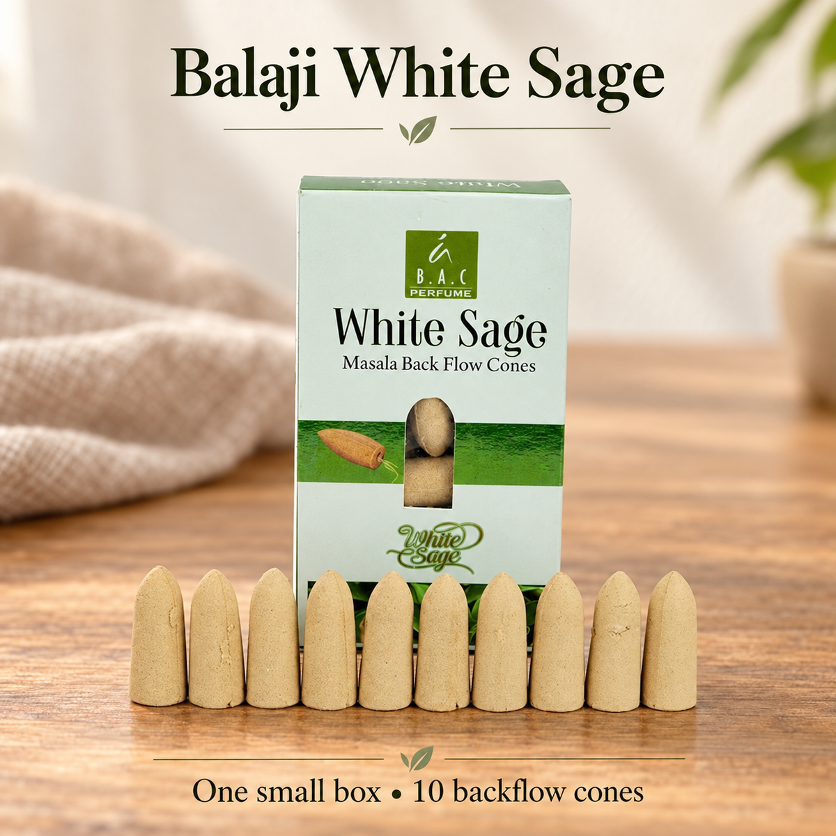 Balaji Masala Backflow Cones — Five Fragrances, 10 per Box — variant-01
