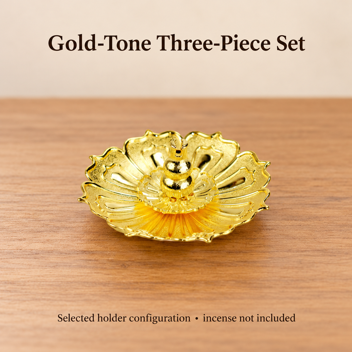 Gold-Tone Three-Piece Set / Holder Only actual originalconfiguration