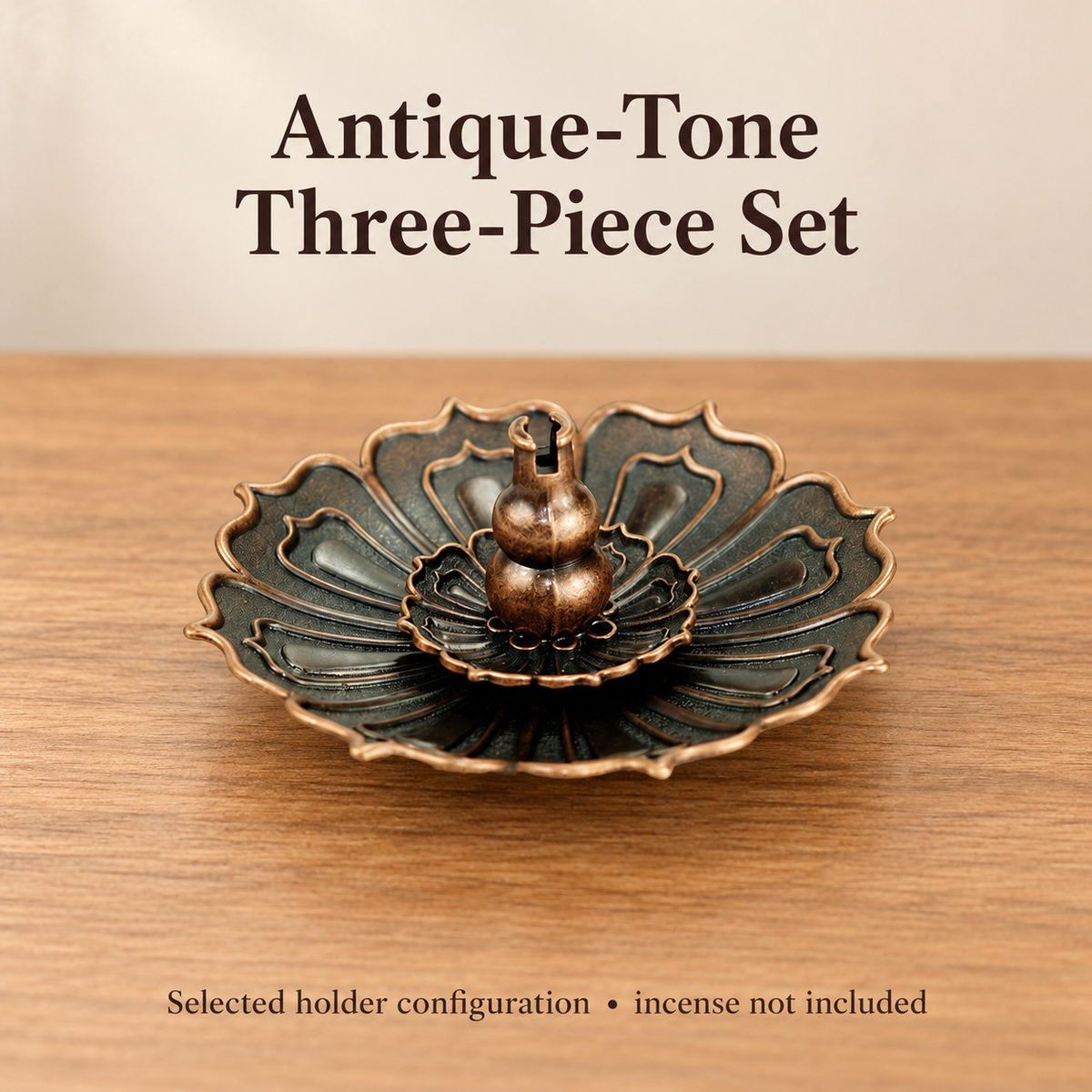 Antique-Tone Three-Piece Set / Holder Only actual originalconfiguration