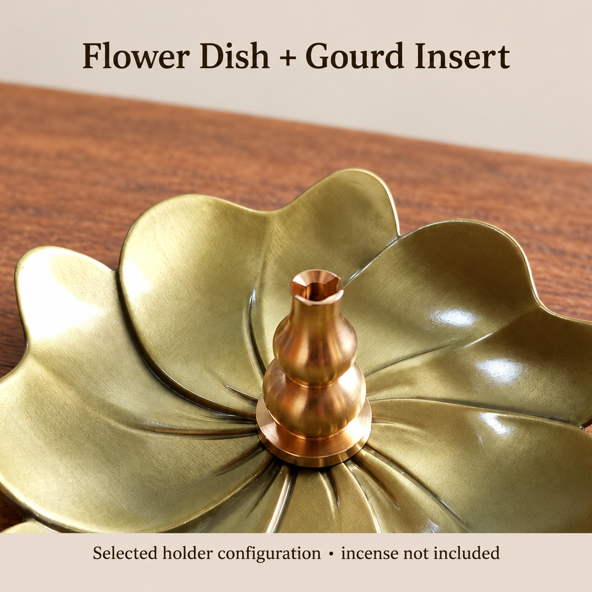 Flower Dish + Gourd Insert / Holder Only actual originalconfiguration