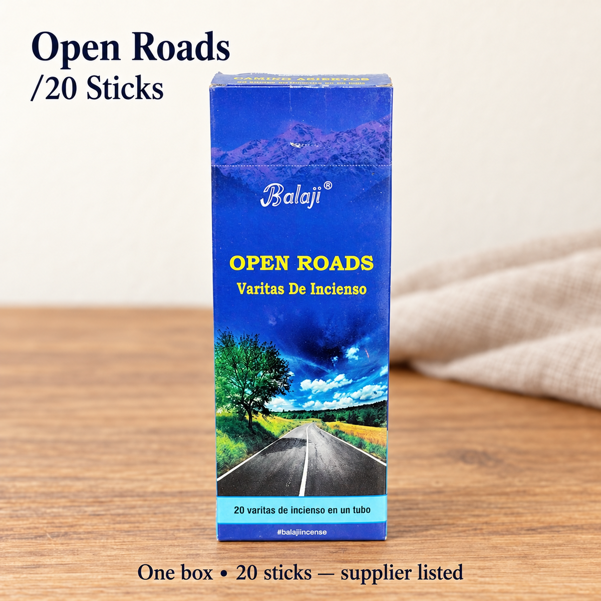 Balaji incense — Open Roads /20 Sticks