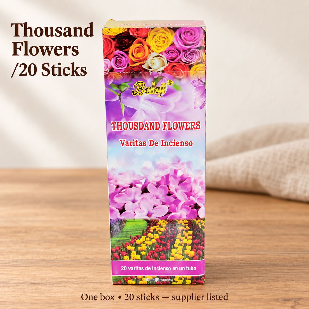 Balaji incense — Thousand Flowers /20 Sticks