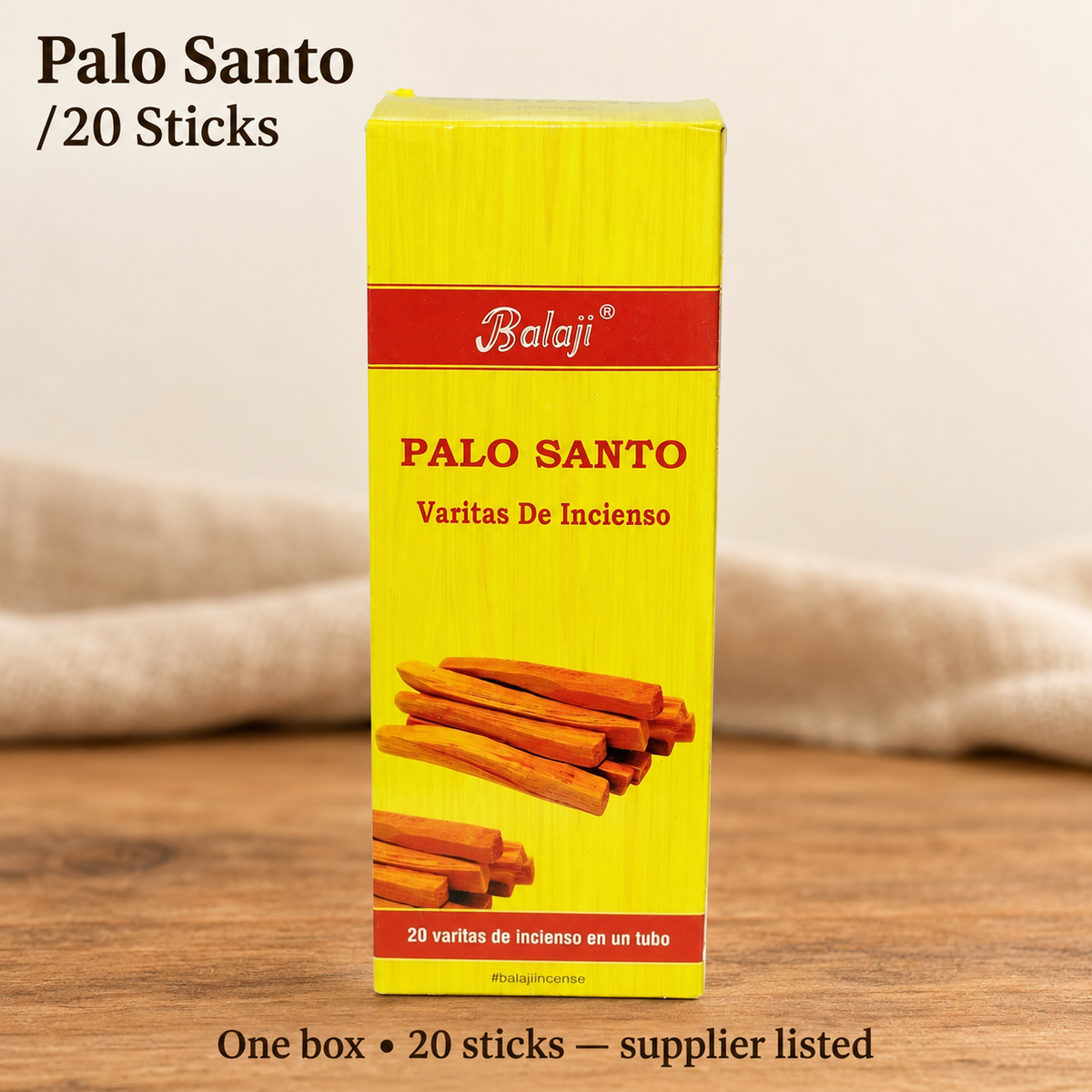 Balaji incense — Palo Santo /20 Sticks