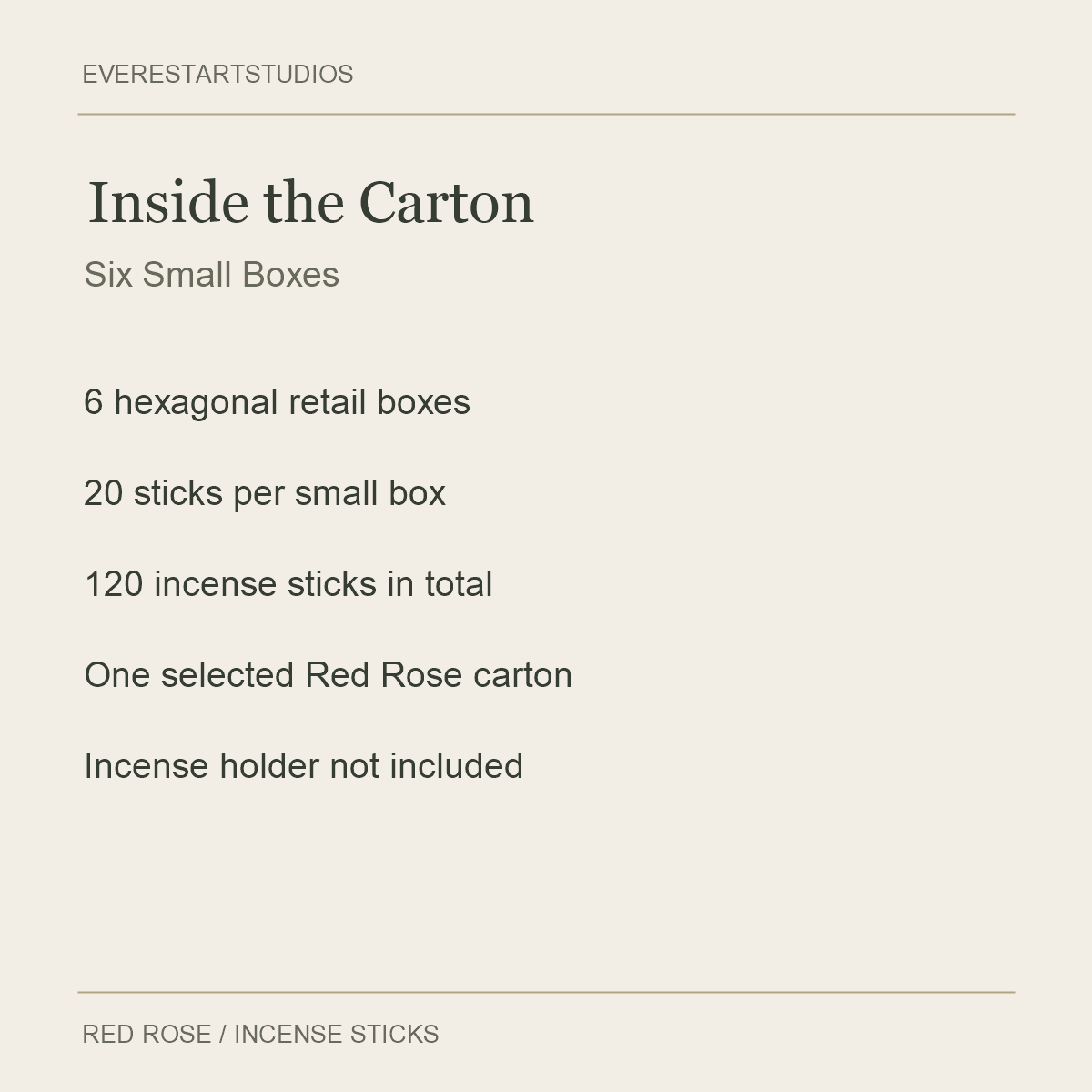 HEM Red Rose Incense Sticks — Inside the Carton