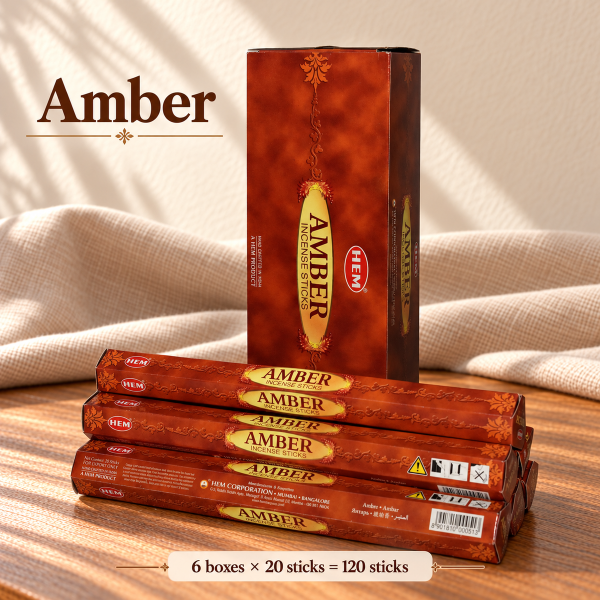 TB638749526507-02 | Amber | 6 boxes × 20 sticks = 120 sticks