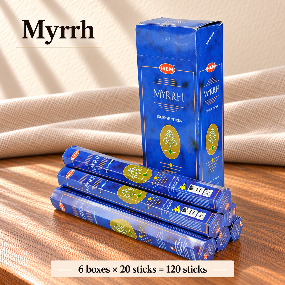 TB638749526507-06 | Myrrh | 6 boxes × 20 sticks = 120 sticks