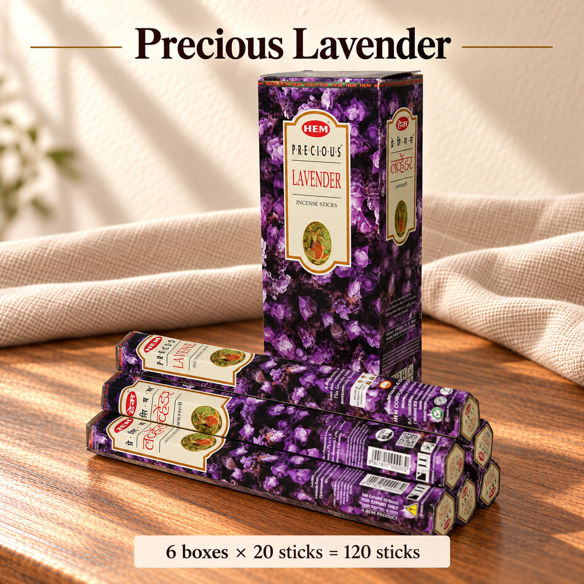 TB638749526507-07 | Precious Lavender | 6 boxes × 20 sticks = 120 sticks