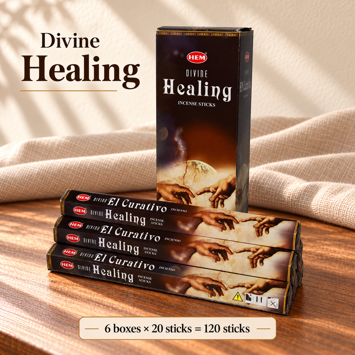 TB638749526507-12 | Divine Healing | 6 boxes × 20 sticks = 120 sticks