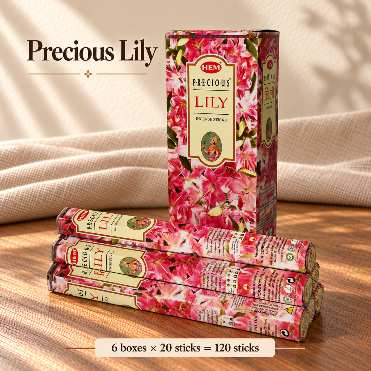 TB638749526507-34 | Precious Lily | 6 boxes × 20 sticks = 120 sticks