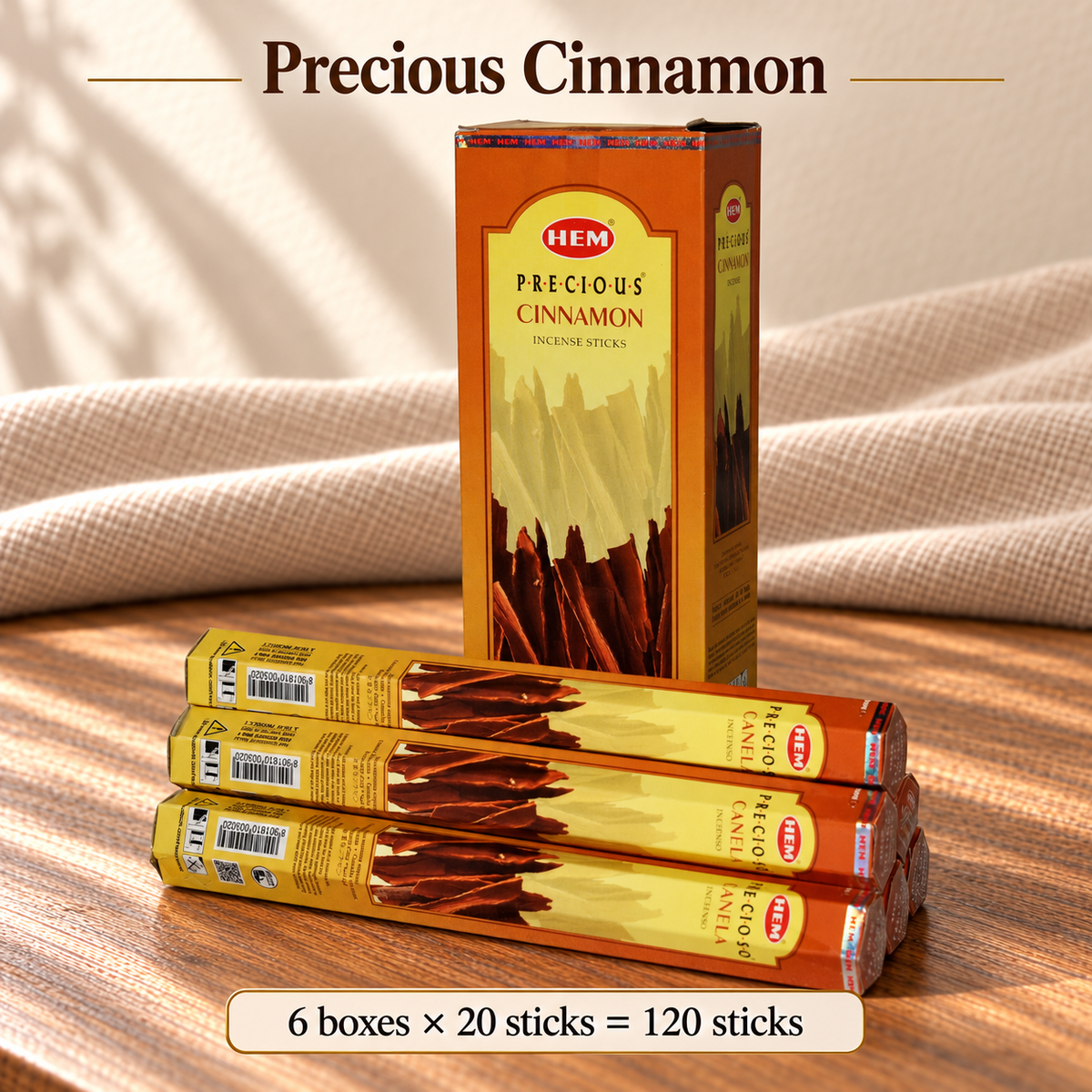 TB638749526507-35 | Precious Cinnamon | 6 boxes × 20 sticks = 120 sticks