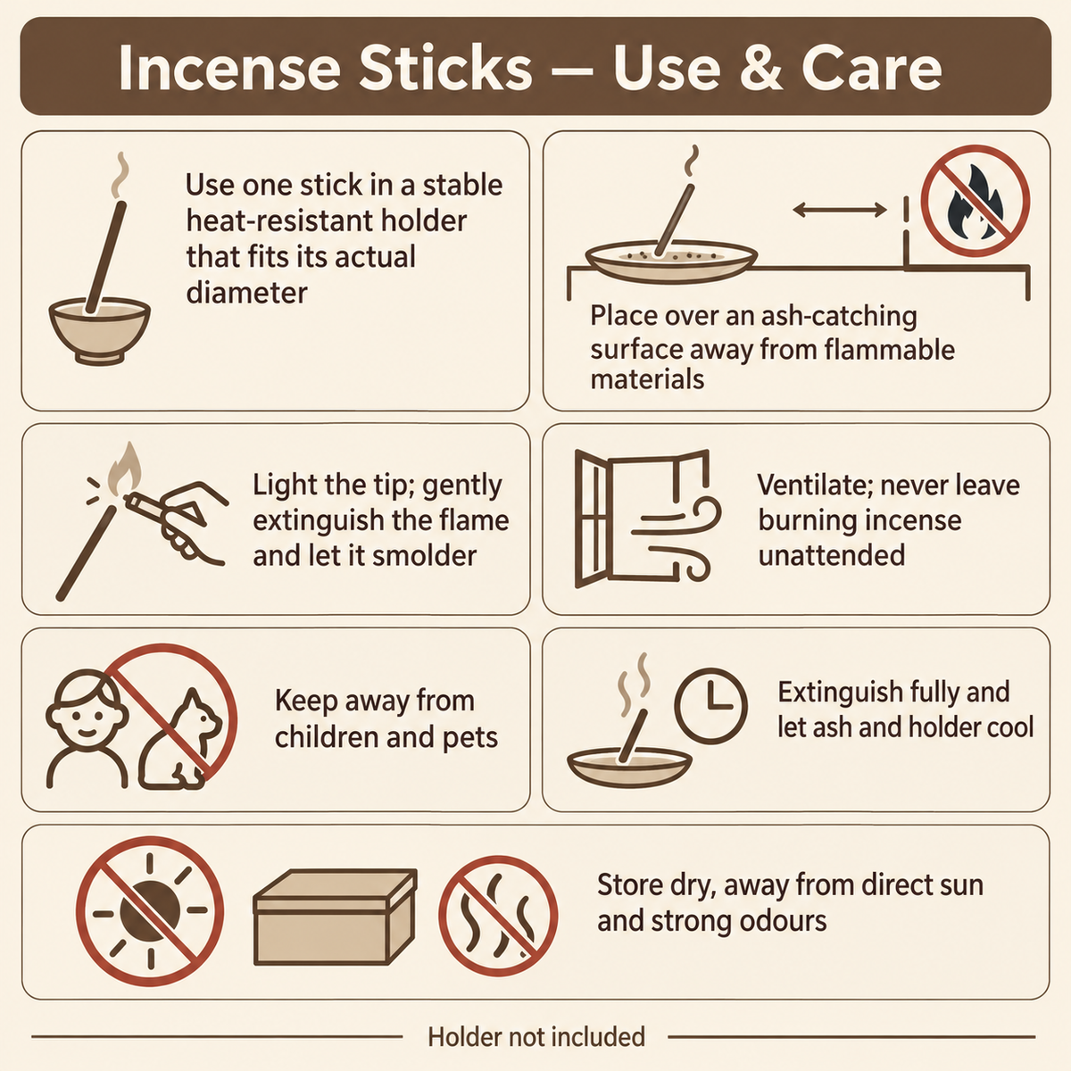 HEM Sandalwood incense use care storage