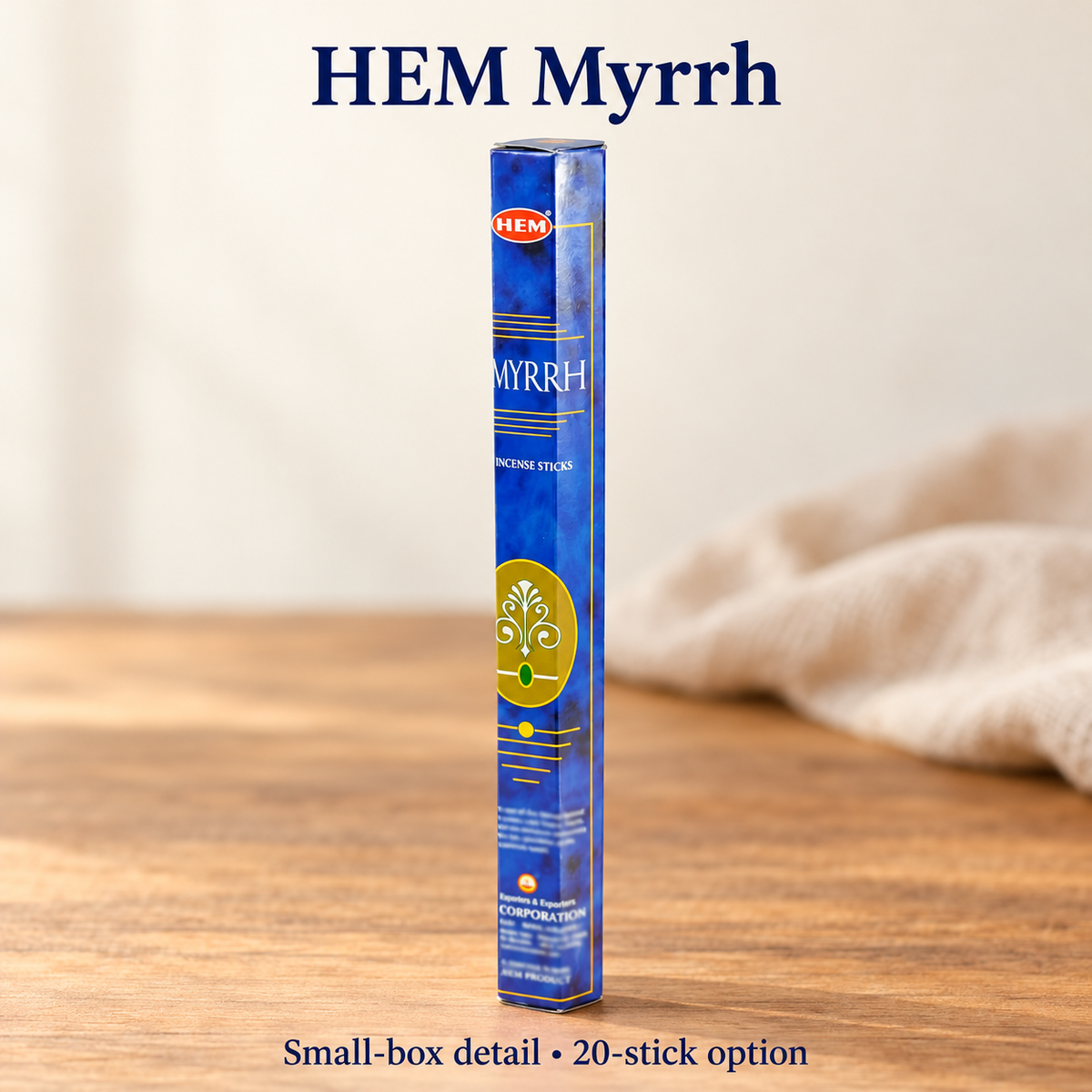 HEM Myrrh Incense Sticks — 20-Stick Small Box | product-02