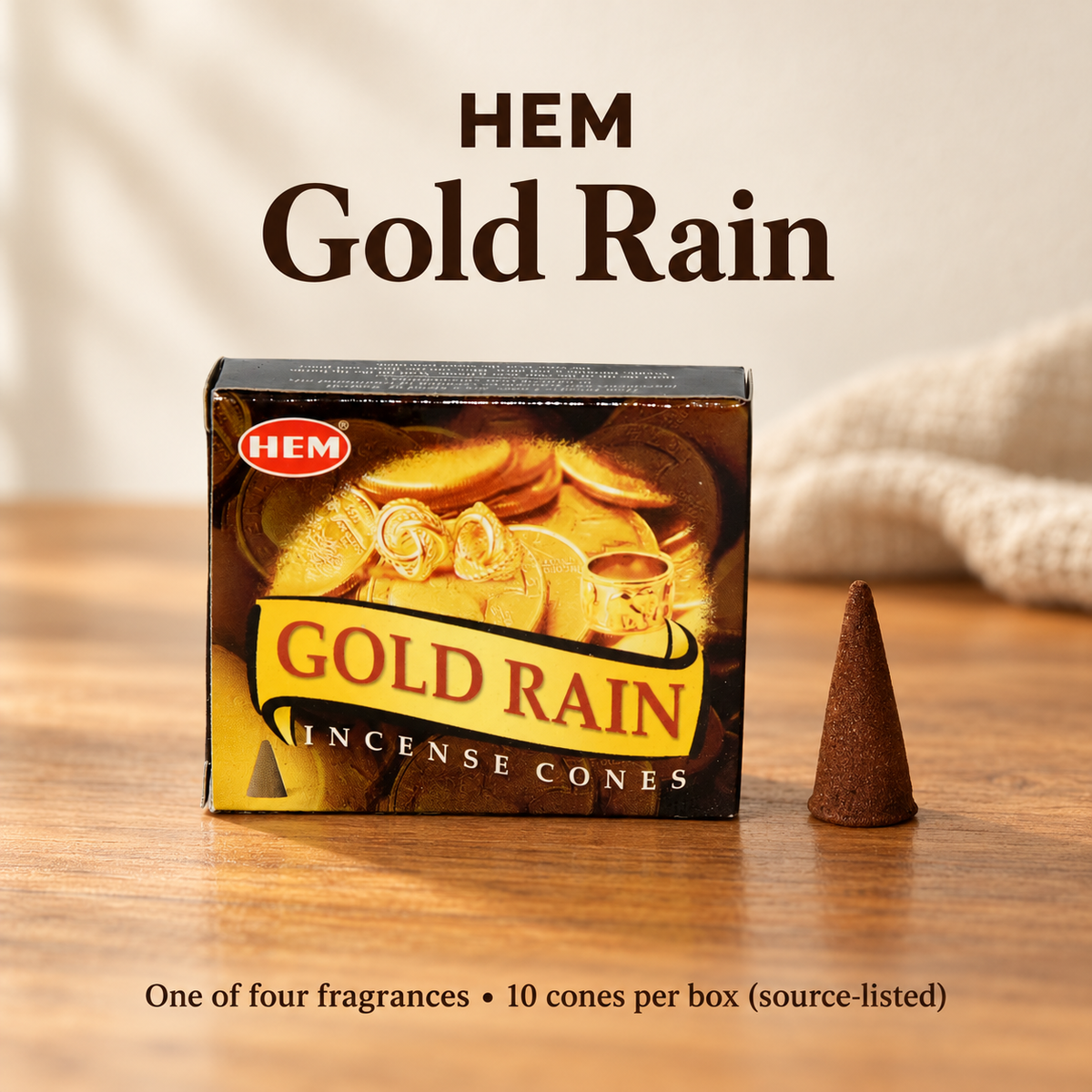 HEM Four-Fragrance Incense Cone Set — 4 Boxes /40 Cones | product-04