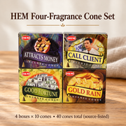 HEM Four-Fragrance Incense Cone Set — 4 Boxes /40 Cones | variant-05
