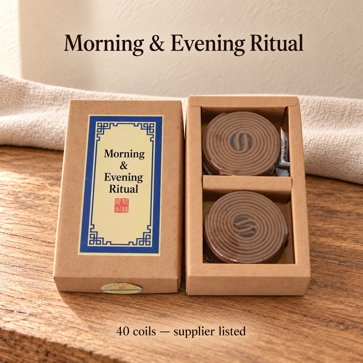 TB655056830127-07 | Morning & Evening Ritual | 40 coils — supplier listed