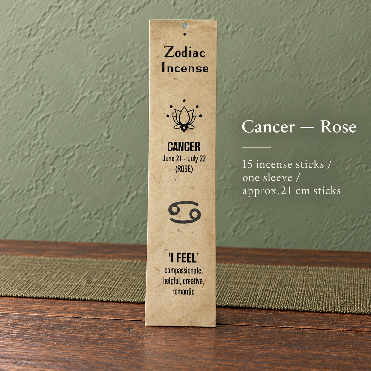 TB667556162962-11 | Cancer — Rose | 15 sticks, approx.21 cm
