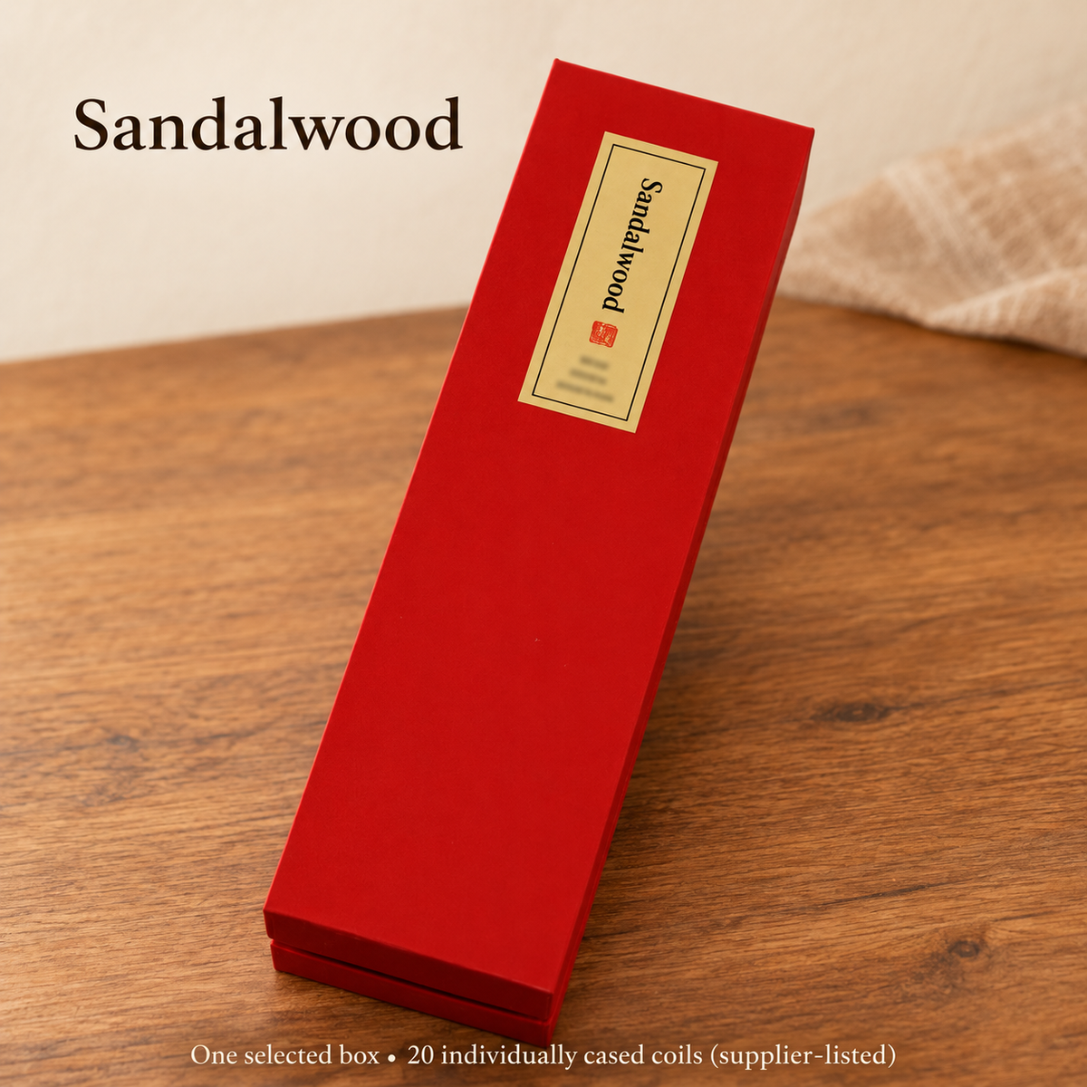 Individually Cased Coil Incense — Sandalwood, Agarwood & Pear Chamber | variant-01