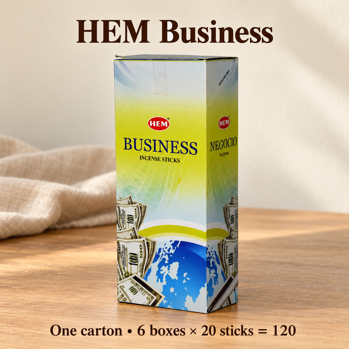 HEM Incense Sticks — Call Client, Business & Attracts Money, 120-Stick Cartons — product-05