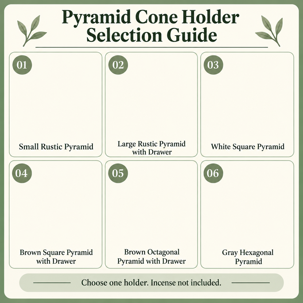 Pyramid cone holder Guide information