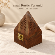 Small Rustic Pyramid — Approx. 7.5 x 7.5 x 12 cm