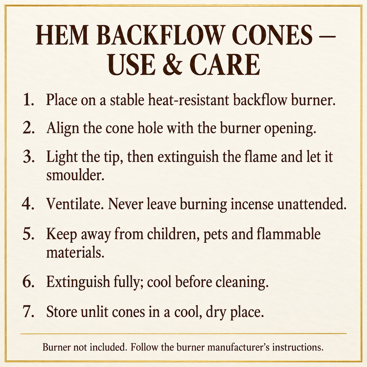 HEM backflow use and care
