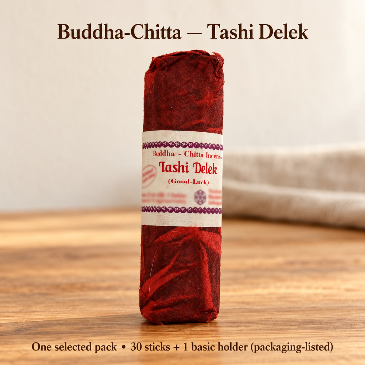 Buddha-Chitta Incense — Five Wrapped Selections with Basic Holder | variant-05
