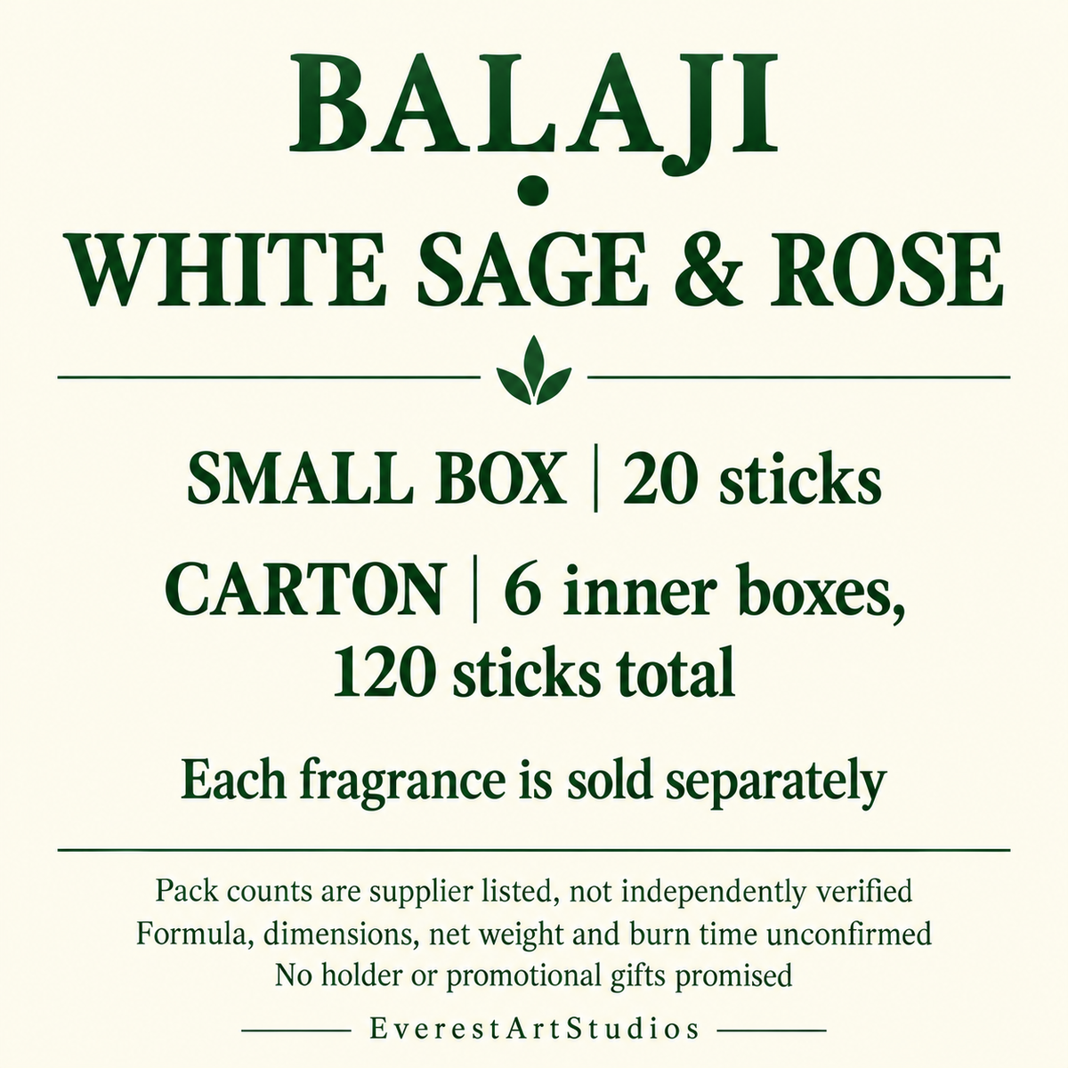 Balaji pack size guide